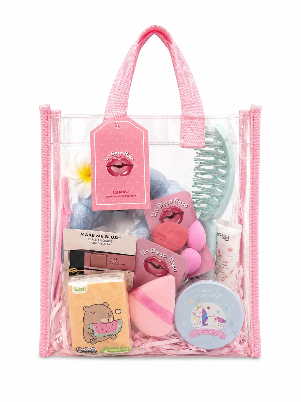 SET UN BESO ROSA - COLOR CELESTE